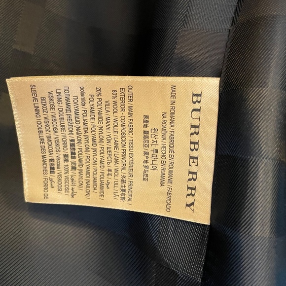 Men Burberry Wool Coat size 56 - Picture 5 of 5